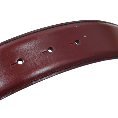 Etienne Aigner Leather Belt Size 85/34 ca. 100cm - Brown-Burgundy