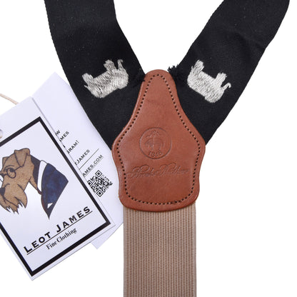 Brooks Brothers Seidenhosenträger, Größe XL – Elefantenmotiv