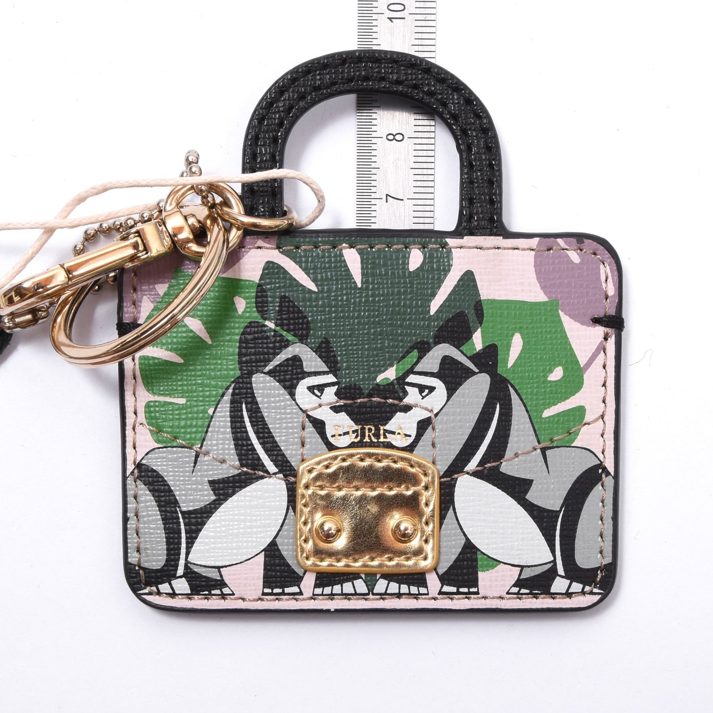Furla Leather KeychainLuggage Tag - Gorillas