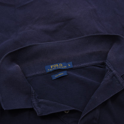 Polo Ralph Lauren 3x Polo Shirts Custom Fit Size L ca. 55-57.5cm - Blue/Navy/Beige