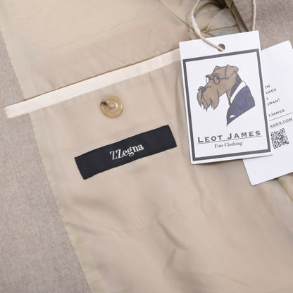 Z Zegna Light 50/50 Kamel-Seide Jacke Brust ca. 50,5 cm - Beige