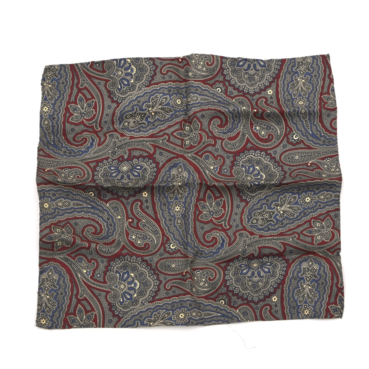 Classic Vintage Seide Einstecktuch 30,5 cm  Made in Italy- Large Paisley