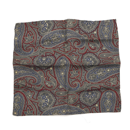 Classic Vintage Seide Einstecktuch 30,5 cm  Made in Italy- Large Paisley