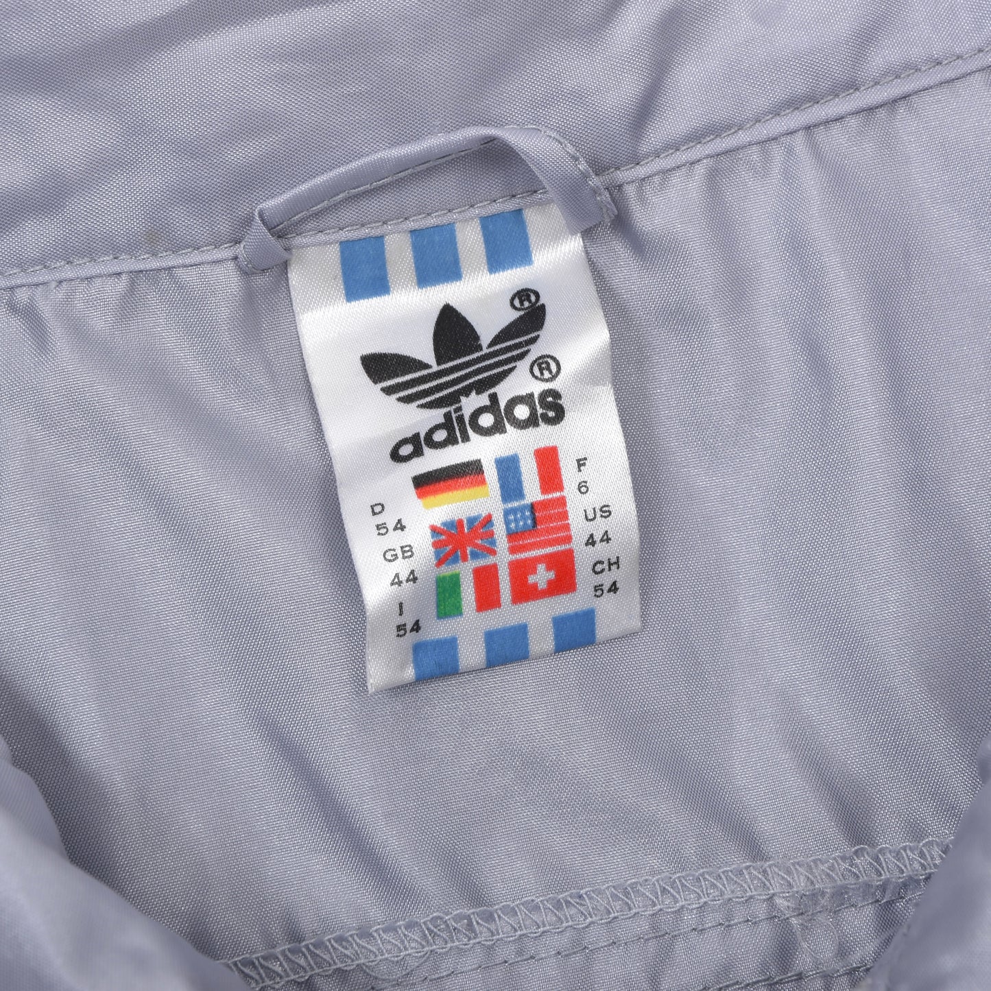 Vintage Adidas Castrol Nylon Blouson/Jacke Größe D54 ca. 63cm - Grau