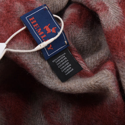 Hemley 100% Cashmere Scarf ca. 164cm - Red/Grey