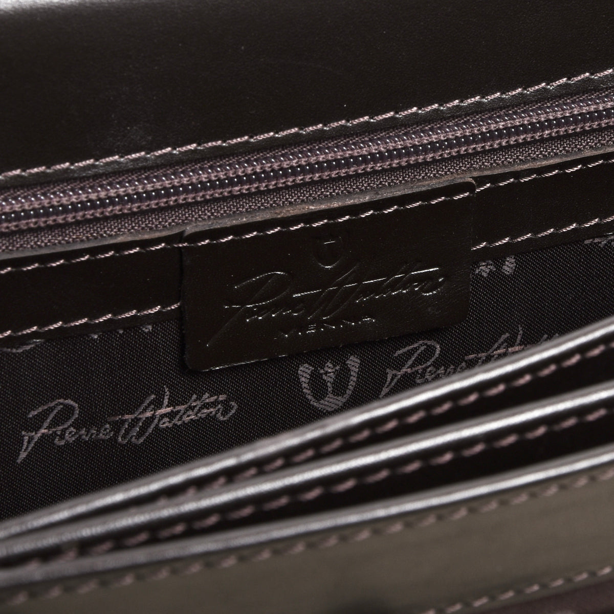 Pierre Waldon Leather Briefcase/Attaché - Brown