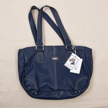Bric's Leather Bag/Purse - Navy Blue