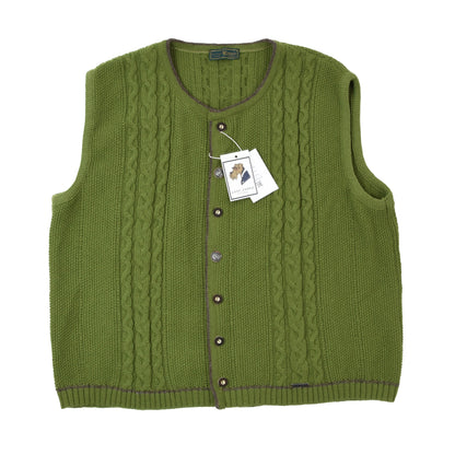 Kirrer Austria Wool Sweater Vest/Trachtenweste Chest ca. 66cm - Moosgrün