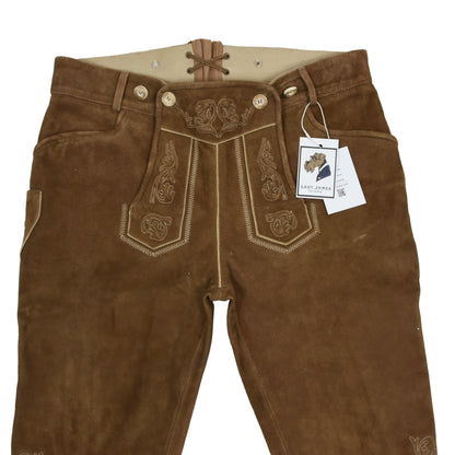 Classic Suede Lederhose Size 50 - Brown