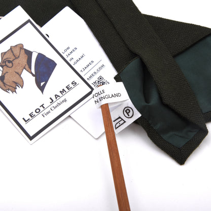 NOS Cravats of London 100% Wool Tie Made in England - Loden Green