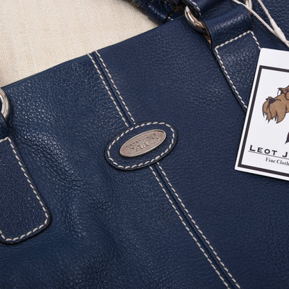 Bric's Leather Bag/Purse - Navy Blue