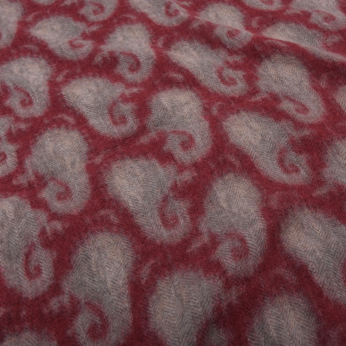 Hemley 100% Cashmere Scarf ca. 164cm - Red/Grey