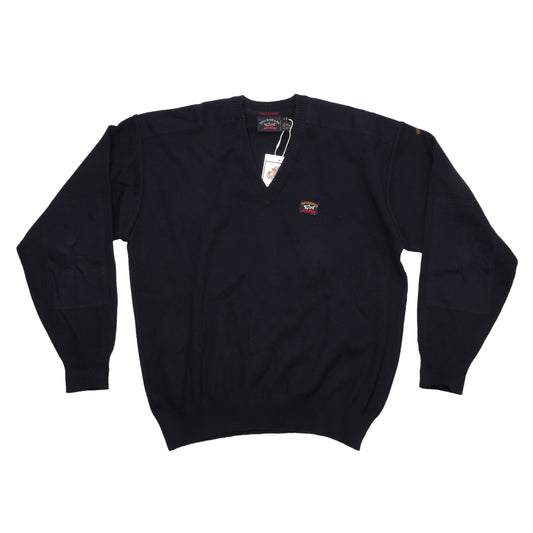 Vintage Paul &amp; Shark Yachting Wollmischung Pullover Größe S Brustumfang ca. 58,5 cm - Marineblau