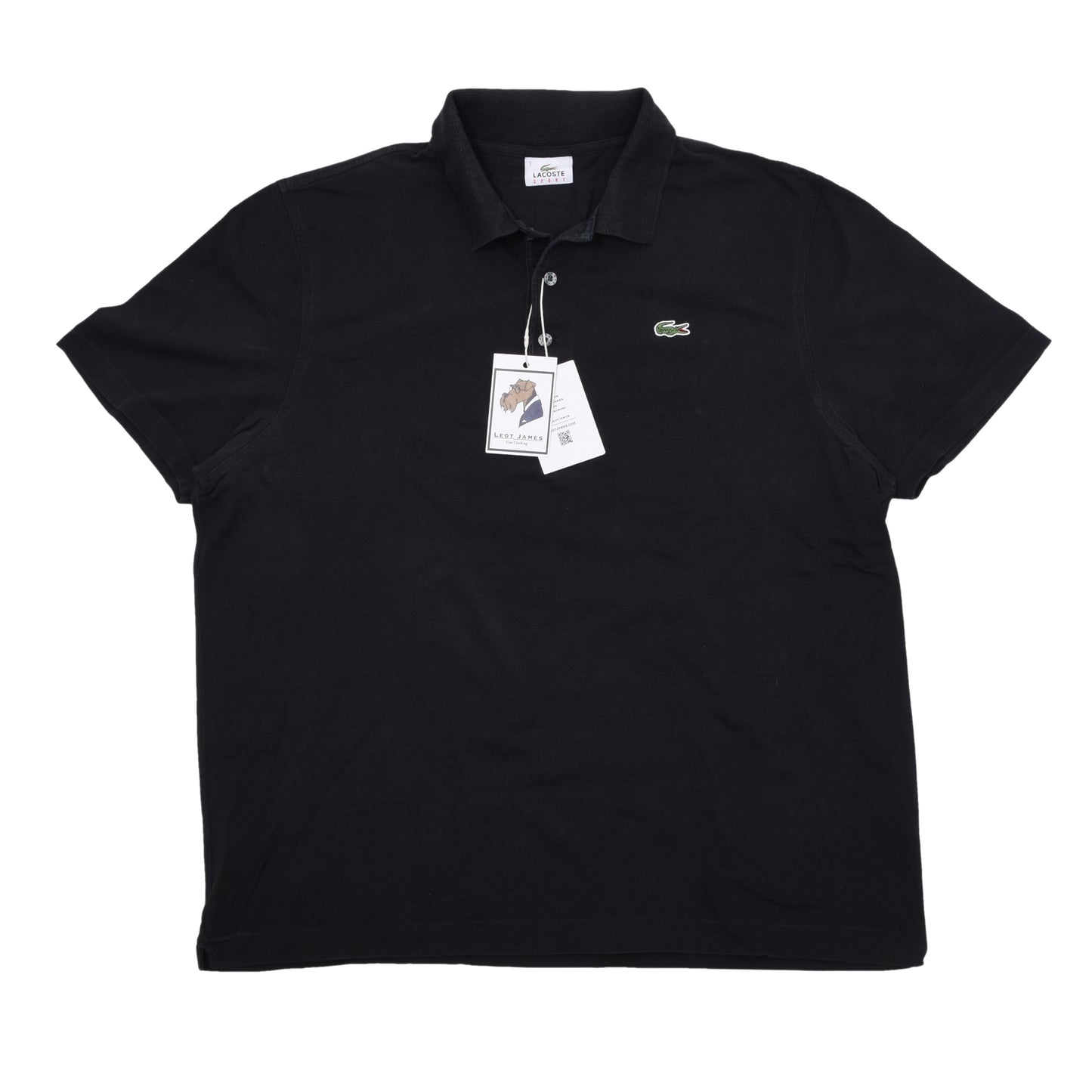 Lacoste Sport 2x Polo Shirts Size 7/US XXL ca. 62-62.5cm - Black