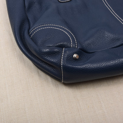Bric's Leather Bag/Purse - Navy Blue