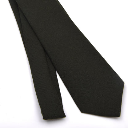 NOS Cravats of London 100% Wool Tie Made in England - Loden Green