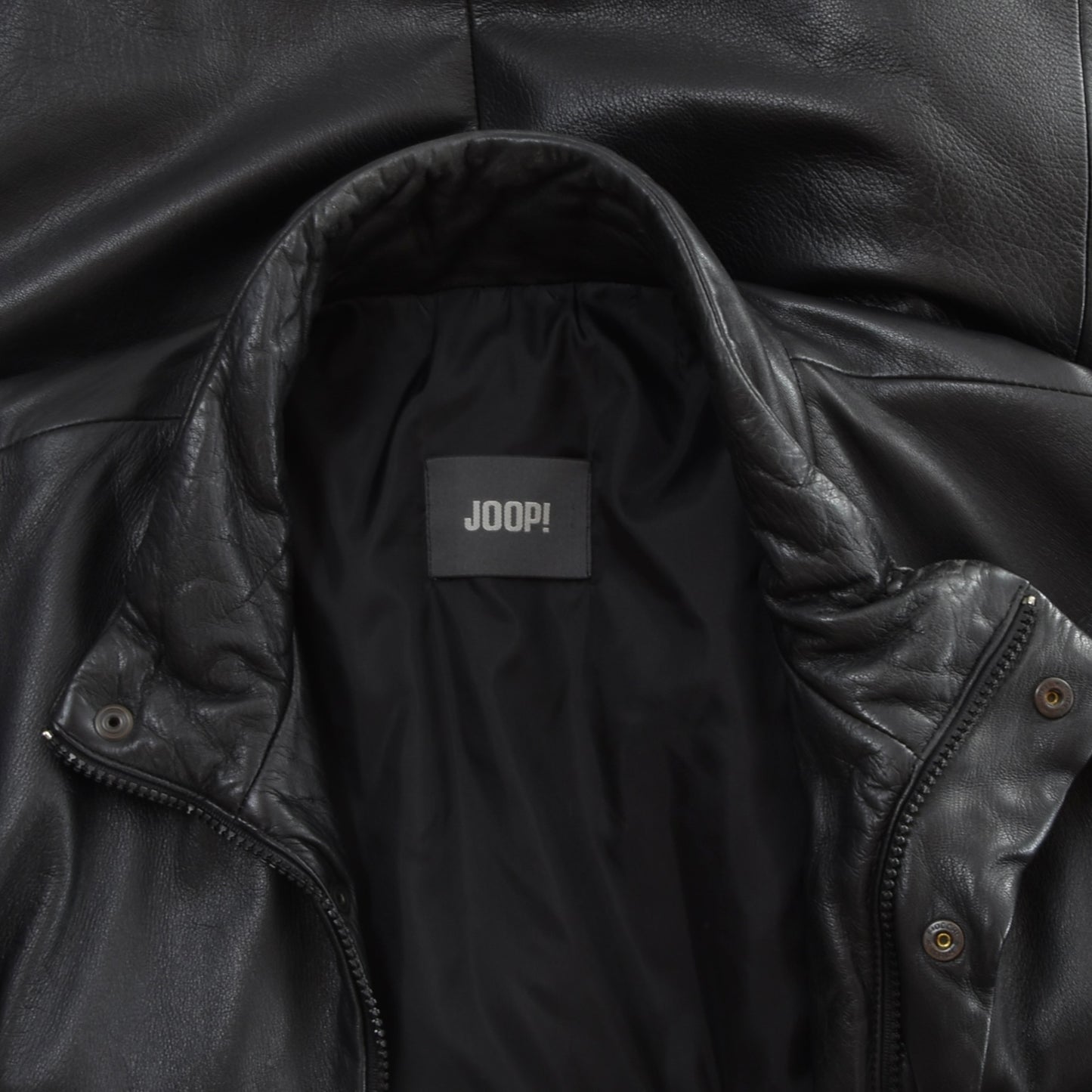 JOOP! Leather Jacket Size 50 Chest ca. 61cm - Black