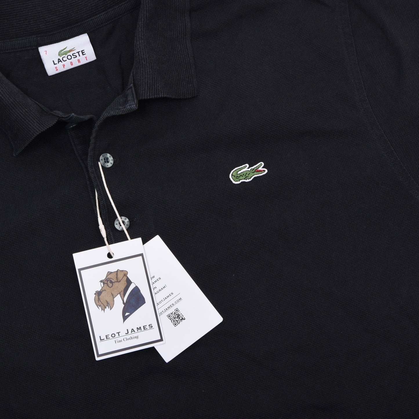 Lacoste Sport 2x Polo Shirts Size 7/US XXL ca. 62-62.5cm - Black