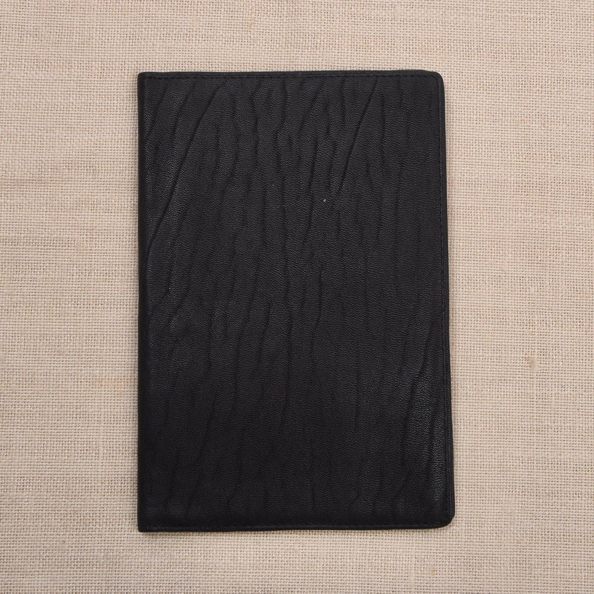 NOS Genarbtes Leder Reisebrieftasche - Schwarz