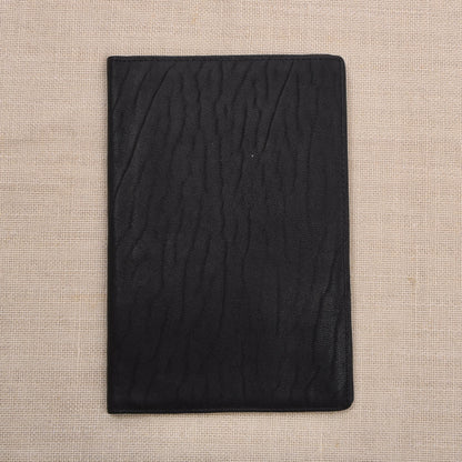 NOS Genarbtes Leder Reisebrieftasche - Schwarz