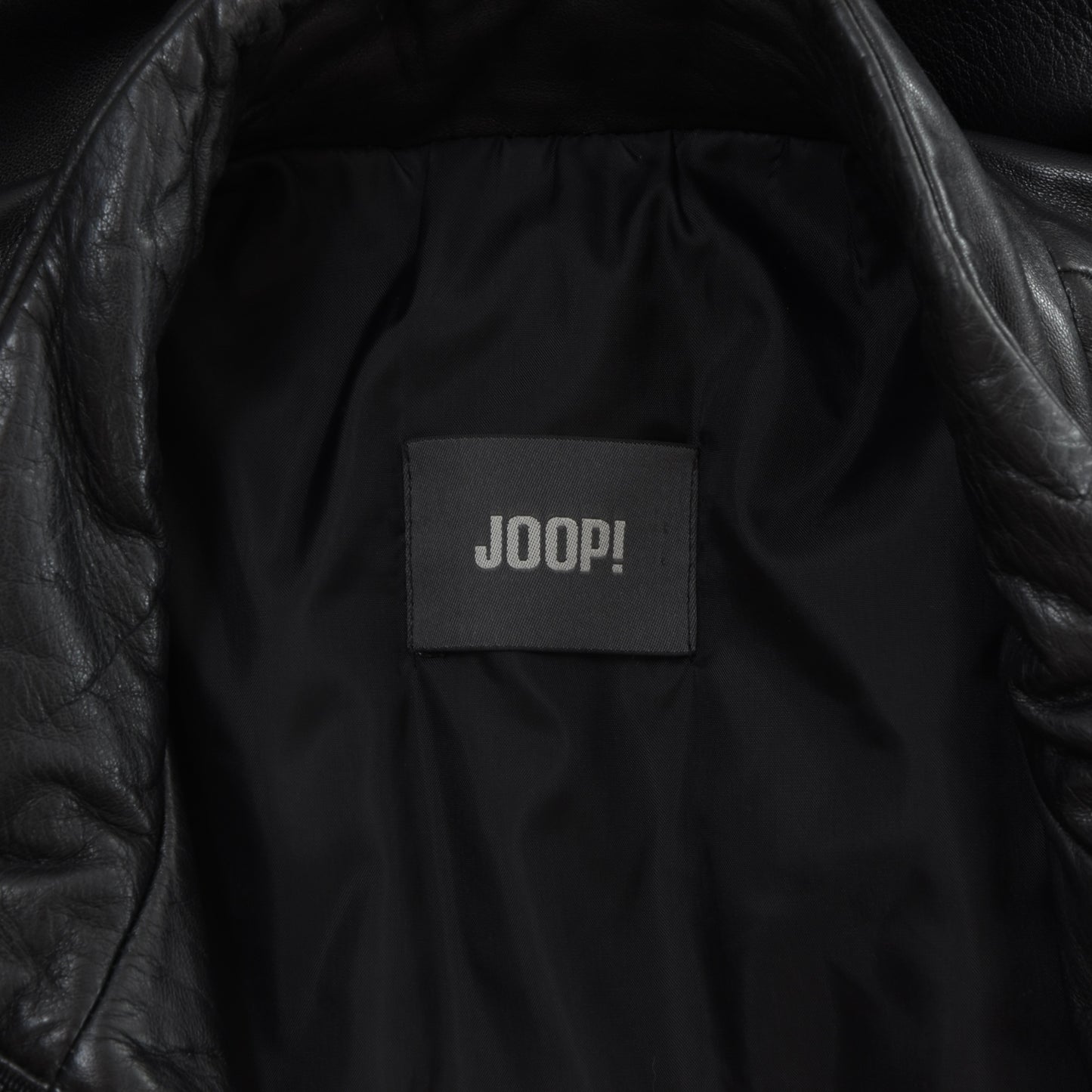 JOOP! Leather Jacket Size 50 Chest ca. 61cm - Black