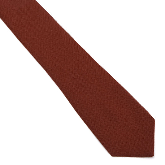 NOS Cravats of London 100% Wool Tie Made in England - Burnt Orange