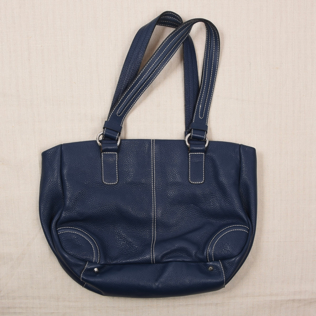 Bric's Leather Bag/Purse - Navy Blue