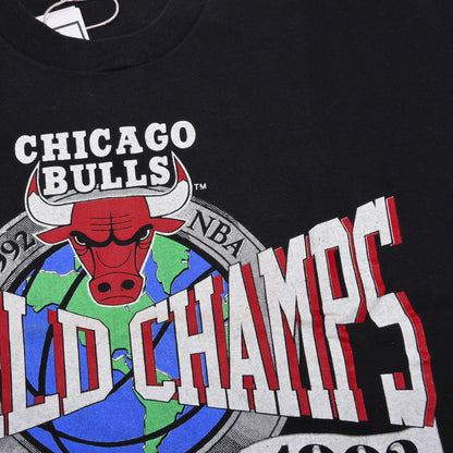 Vintage 1992 Chicago Bulls Championship T-Shirt Made in USA Größe XL ca. 59cm - Schwarz