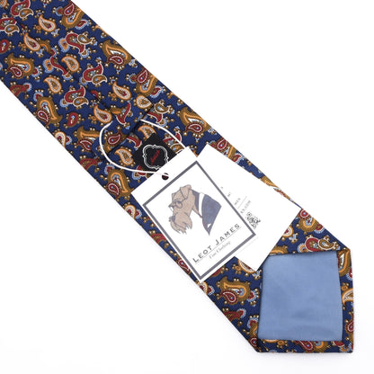 Ascot Seidenkrawatte ca. 155.5cm/10cm Made in Germany - Blau Paisley
