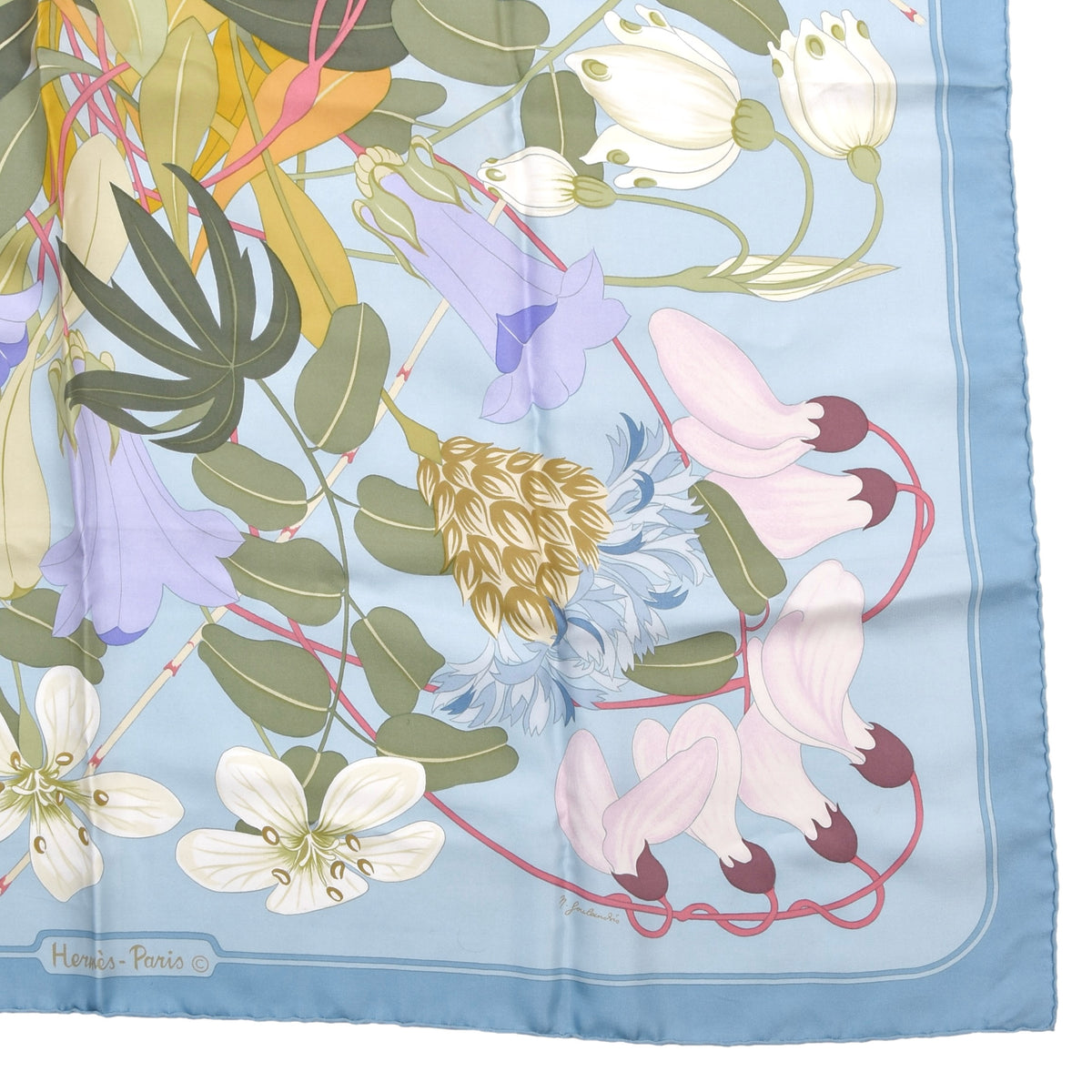 Hermès Paris Fleurs d'Hellade x Niki Goulandris Seidenschal