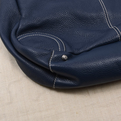 Bric's Leather Bag/Purse - Navy Blue