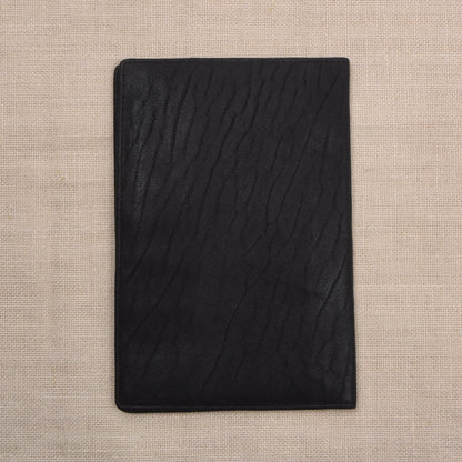 NOS Genarbtes Leder Reisebrieftasche - Schwarz