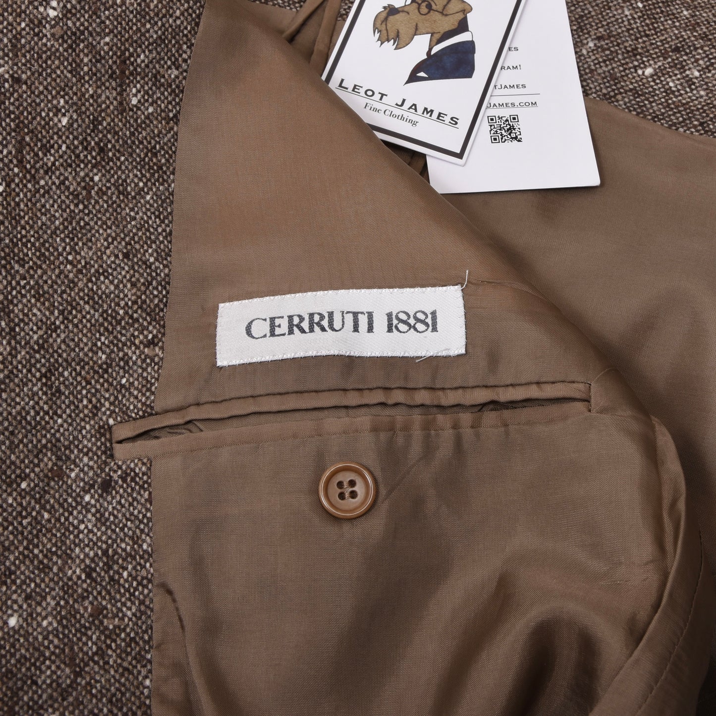 Cerruti 1881 Tweed-Jackett Größe 52 Brust ca. 56,5cm -meliert braun