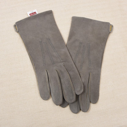 Handschuh Peter Ungefüttert Rehleder Handschuhe Gr. 7,5 - Grau