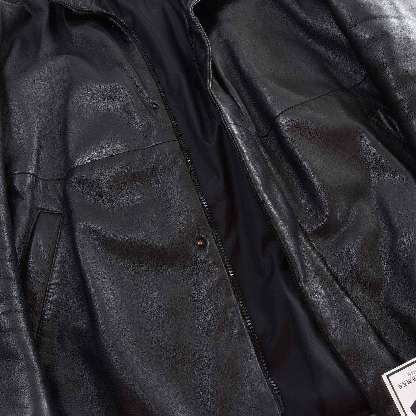 JOOP! Leather Jacket Size 50 Chest ca. 61cm - Black