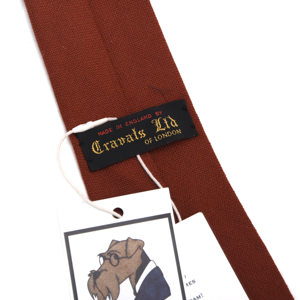NOS Cravats of London Krawatte 100% Schurwolle Made in England – Burnt Orange