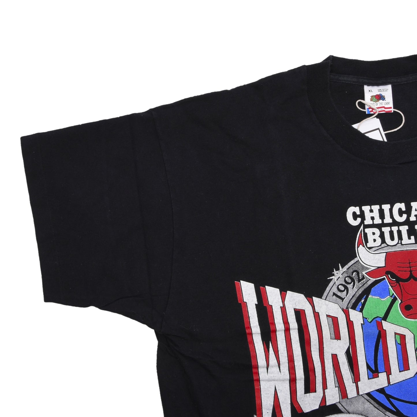 Vintage 1992 Chicago Bulls Championship T-Shirt Made in USA Größe XL ca. 59cm - Schwarz
