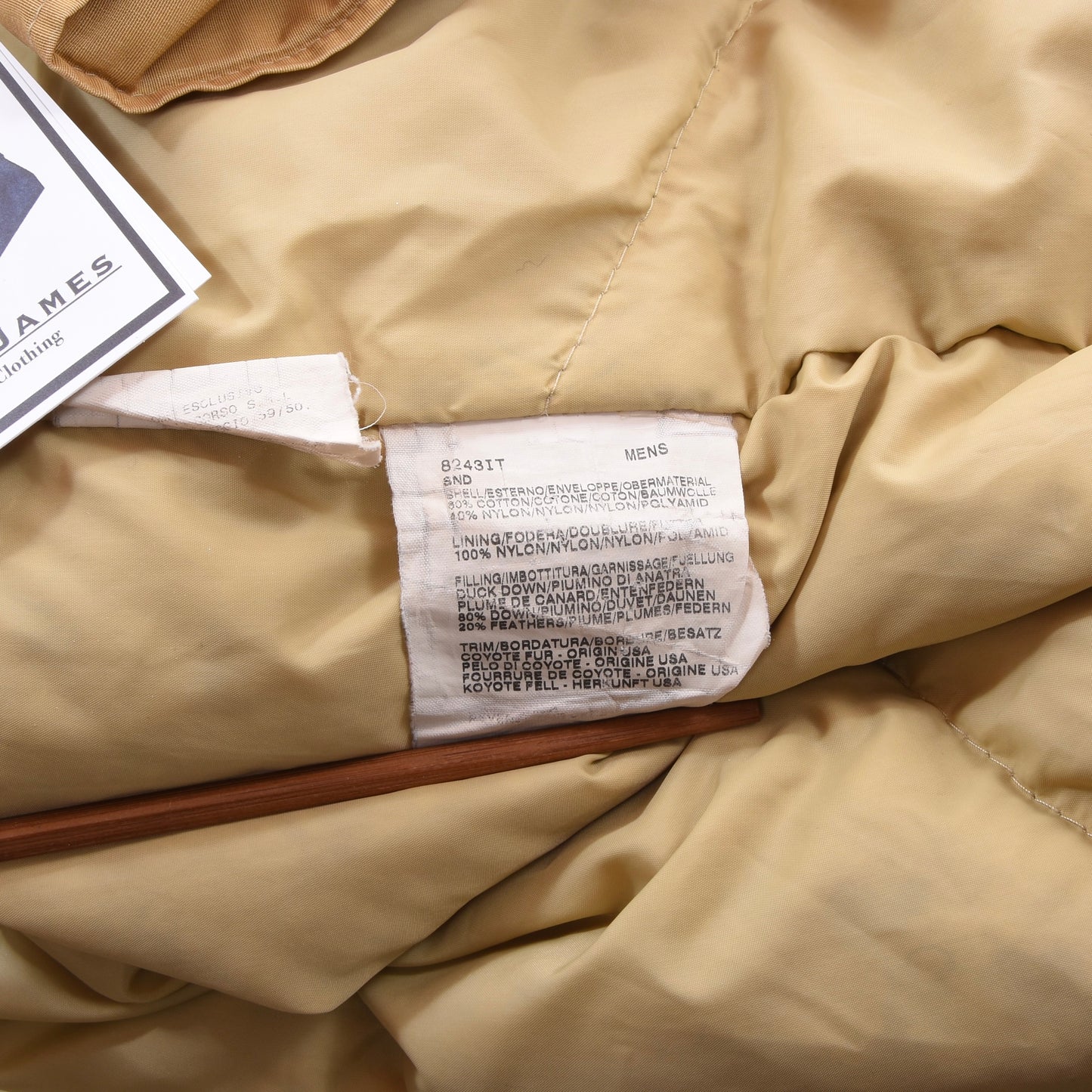 Woolrich Arctic Parka Feat. Coyote Hood Size M ca. 62cm - Beige/Tan