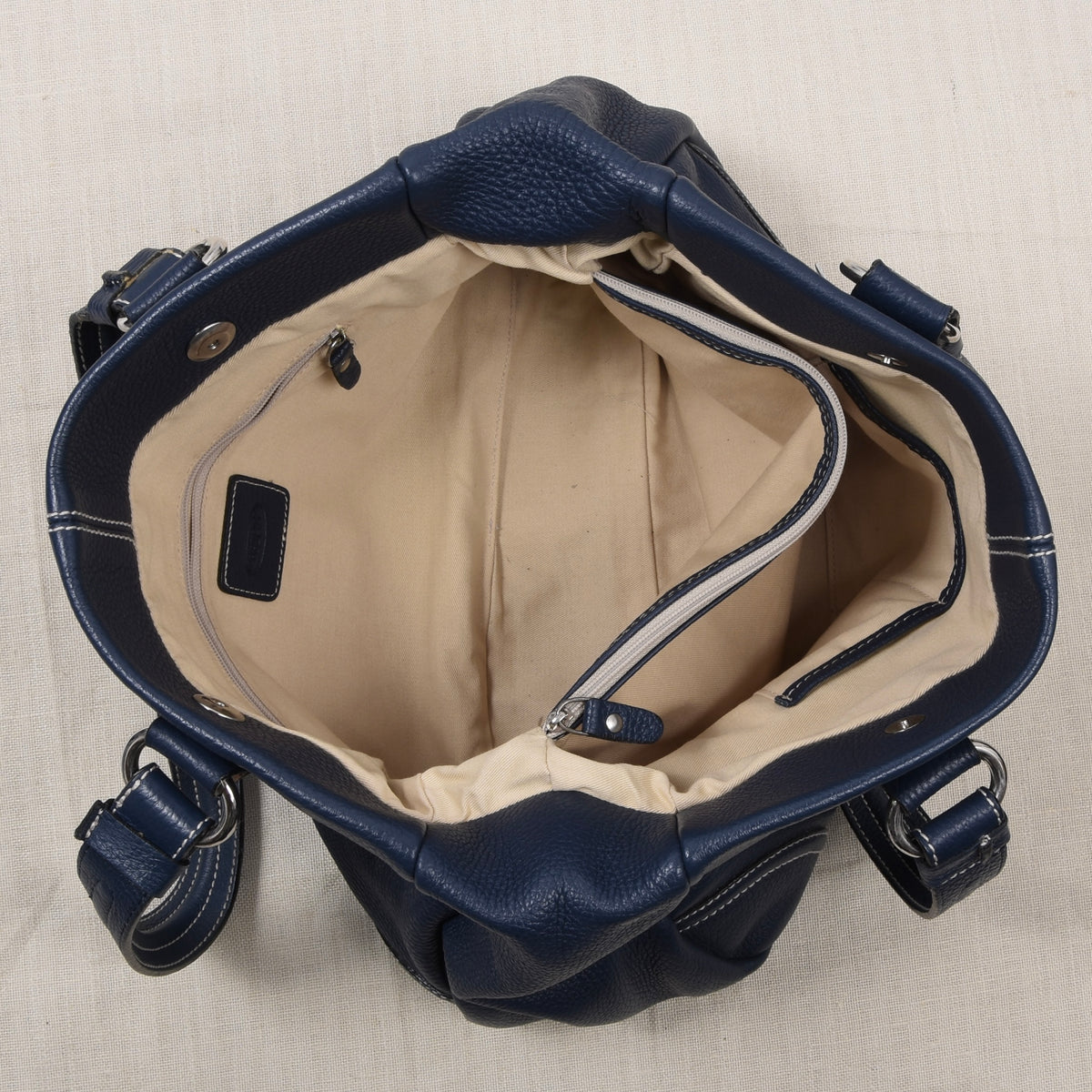 Bric's Leather Bag/Purse - Navy Blue