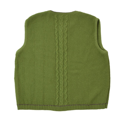 Kirrer Austria Wool Sweater Vest/Trachtenweste Chest ca. 66cm - Moosgrün