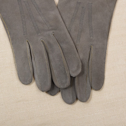 Handschuh Peter Ungefüttert Rehleder Handschuhe Gr. 7,5 - Grau