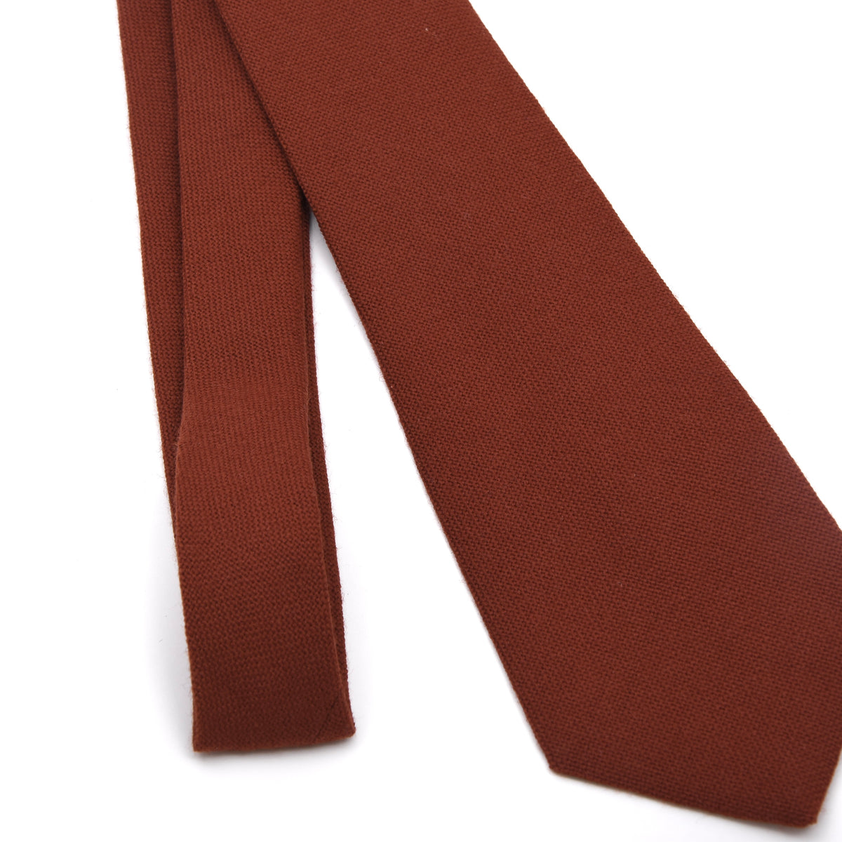 NOS Cravats of London Krawatte 100% Schurwolle Made in England – Burnt Orange
