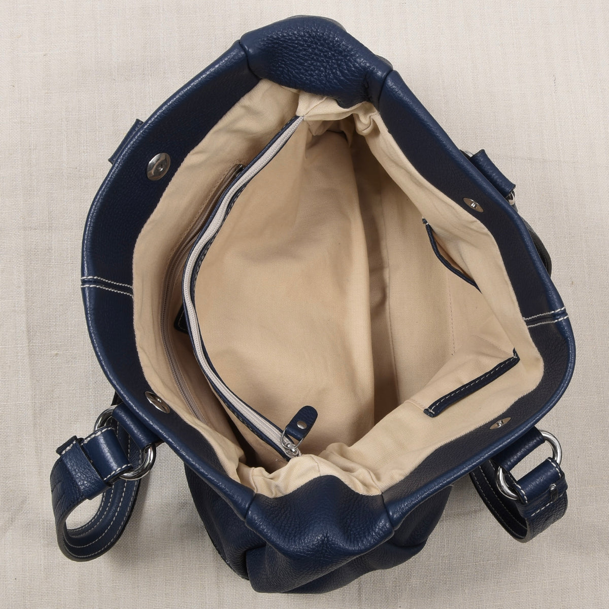Bric's Leather Bag/Purse - Navy Blue