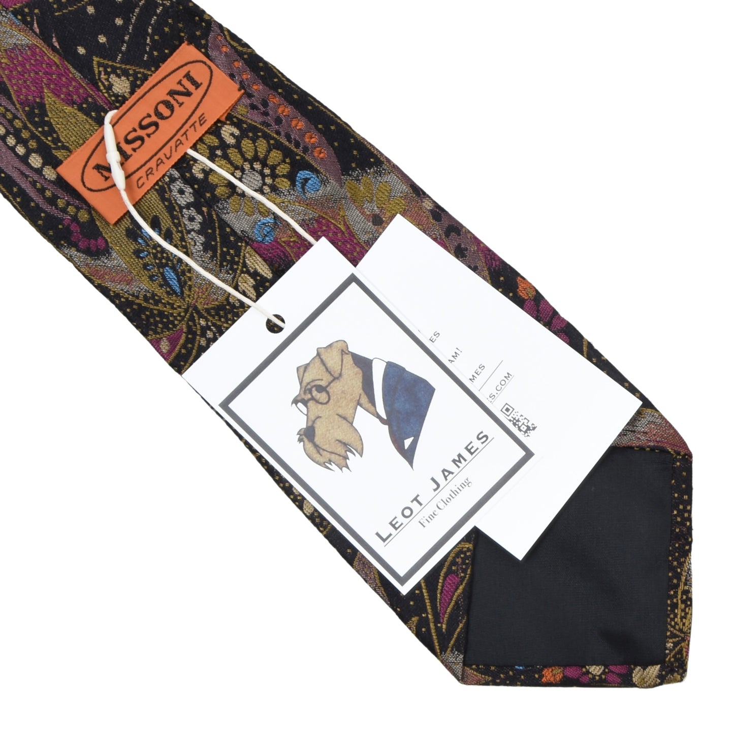 Vintage Missoni Silk Tie - Black Jacquard