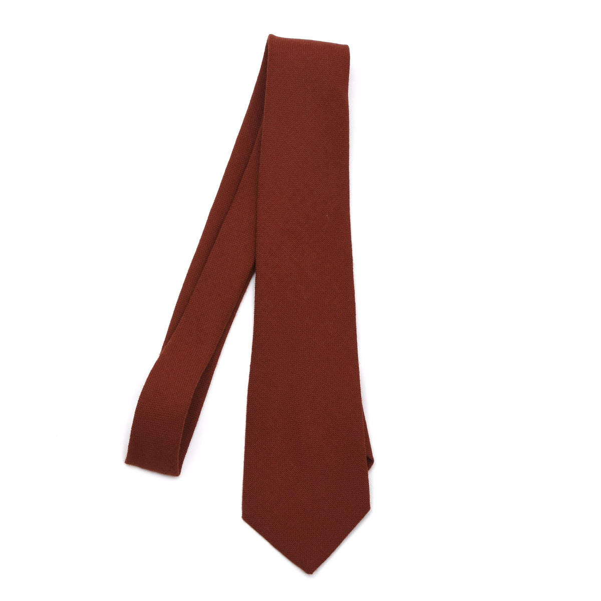 NOS Cravats of London Krawatte 100% Schurwolle Made in England – Burnt Orange