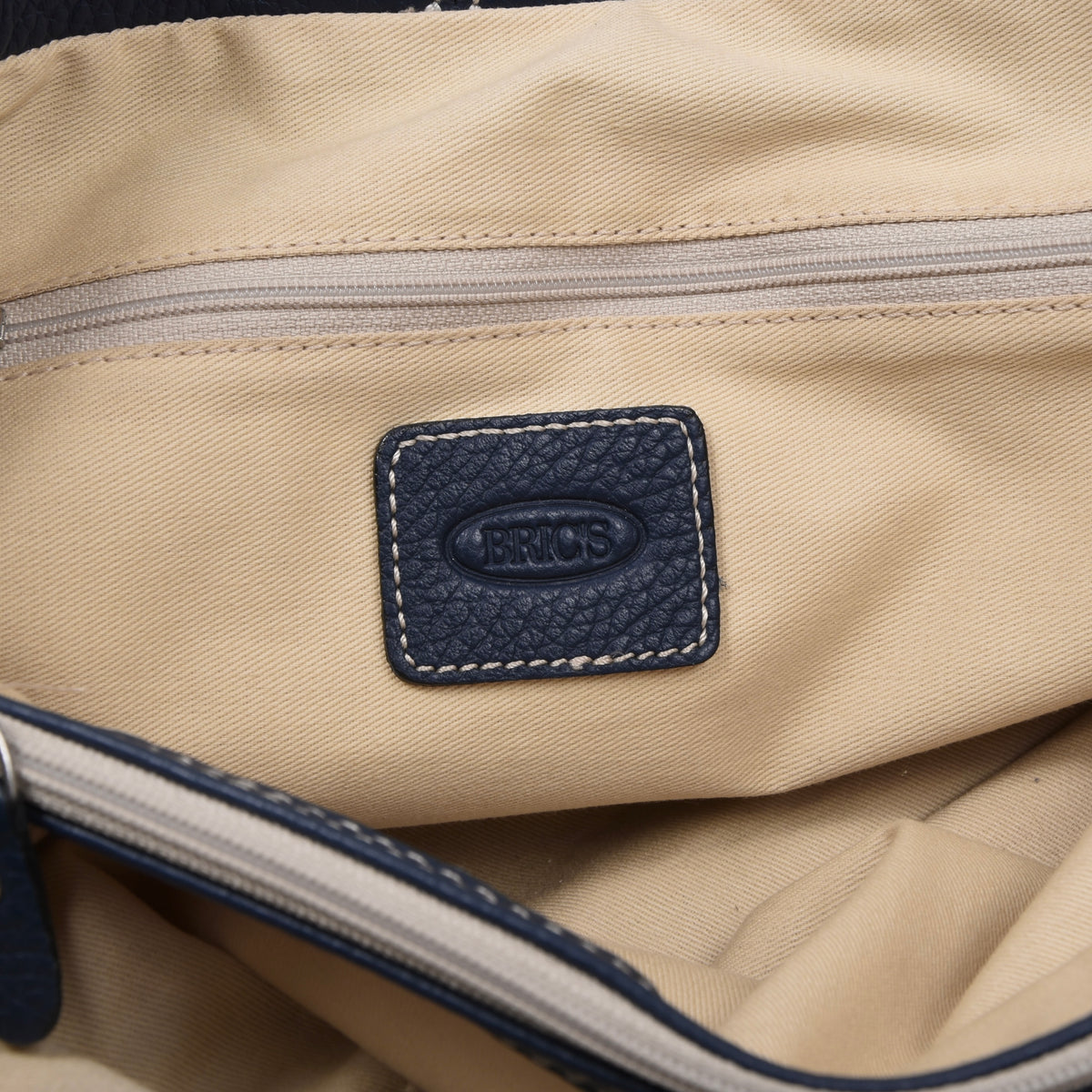 Bric's Leather Bag/Purse - Navy Blue