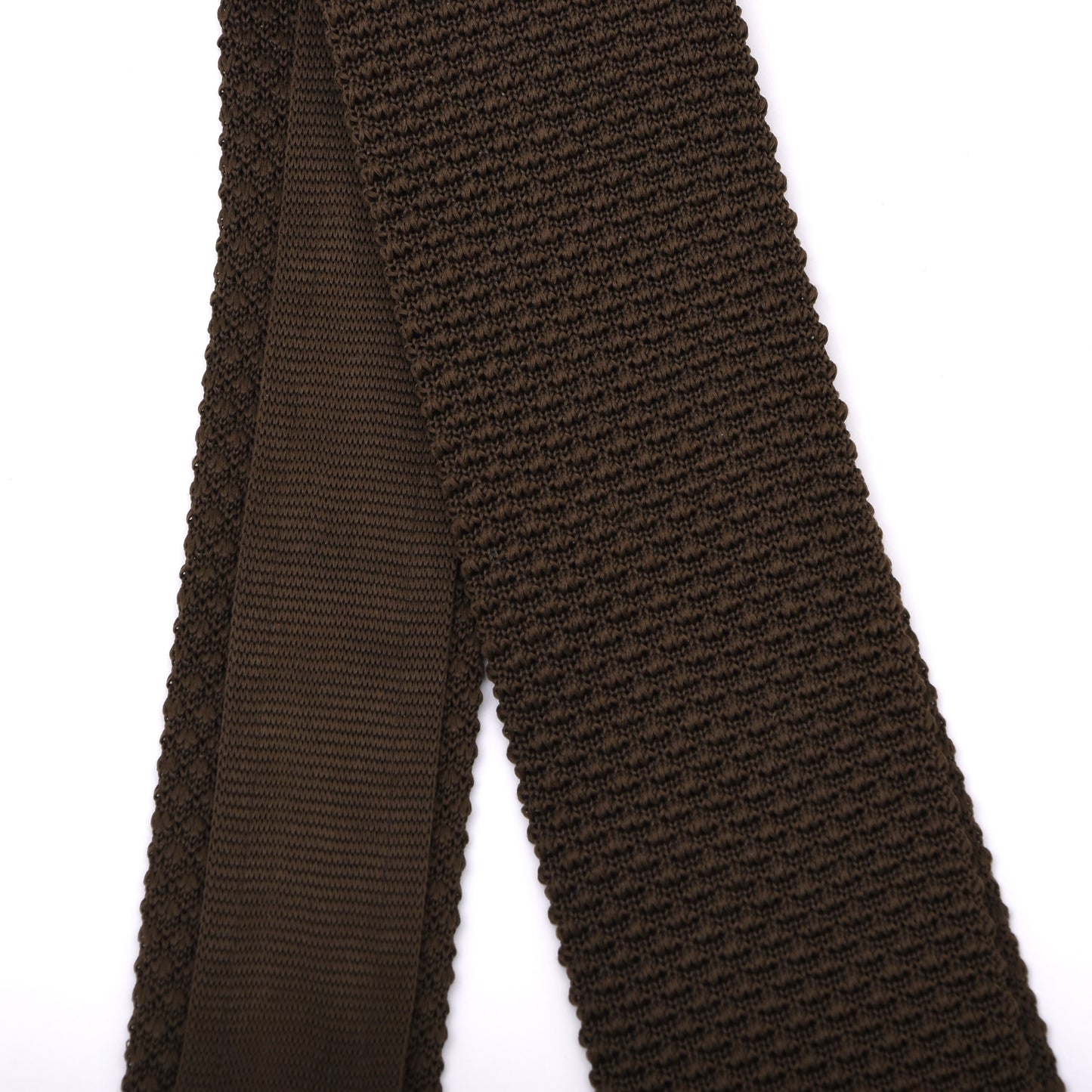 Ascot Seide-Strickkrawatte – Braun