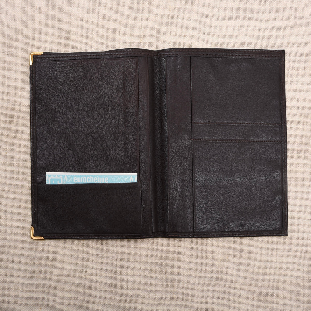 NOS Butter-Soft Leather Travel Wallet and Passport Cover - Brown