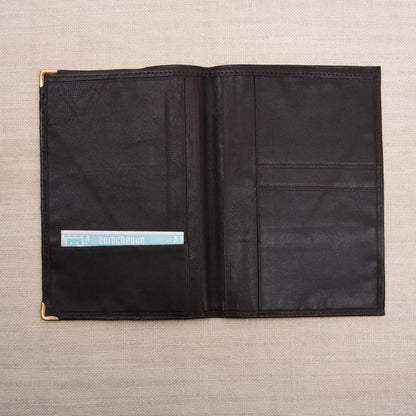 NOS Butter-Soft Leather Travel Wallet and Passport Cover - Brown