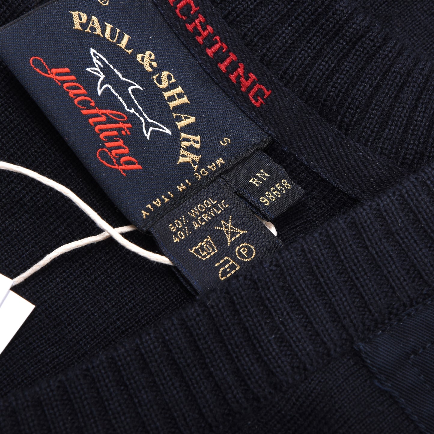 Vintage Paul &amp; Shark Yachting Wollmischung Pullover Größe S Brustumfang ca. 58,5 cm - Marineblau